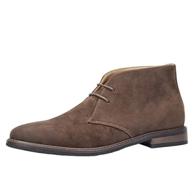 Image of NBUCNDC Leather shoes Men Boots Retro Style Brand Casual Desert Ankle Boots(Brown2,10)