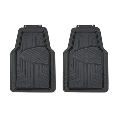 Image of Amazon Basics 2 Piece All Season Rubber Floor Mat for Cars, SUVs and Trucks, Black