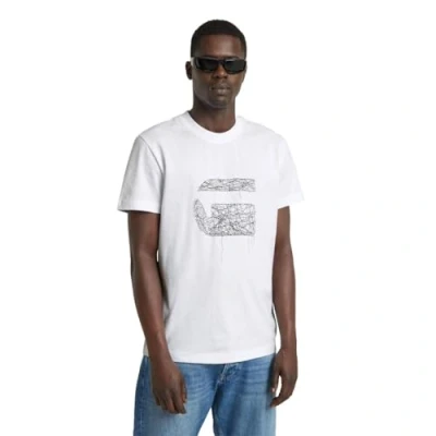 Image of G STAR RAW Men&#039;s Stitch Burger R T Shirt, White (White D25674 c336 110), S