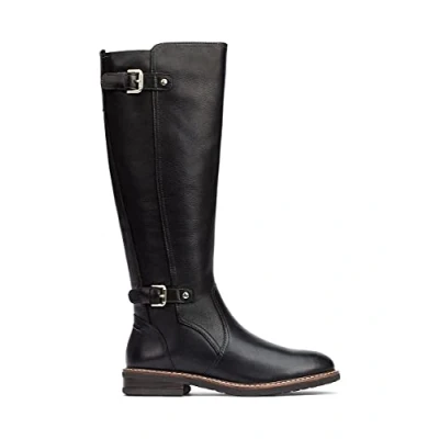 Image of Pikolinos Leather Knee High Boots ALDAYA W8J Black
