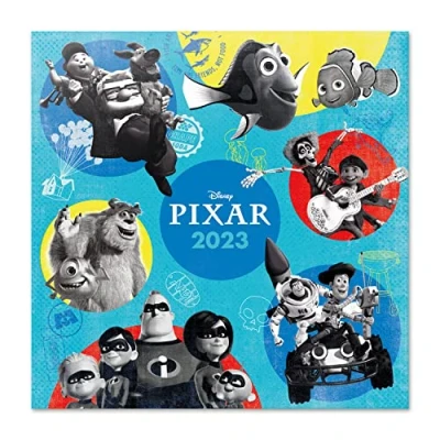 Image of Grupo Erik Disney Pixar Wall Calendar 2023 12&#039; X FSC 12 Month Planner Square Family Gifts + 4 Bonus Months