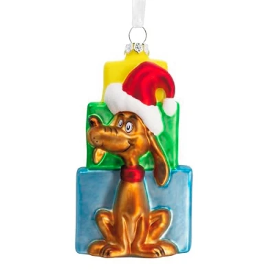 Image of Hallmark Dr. Seuss&#039;s How the Grinch Stole Christmas! Max Dog Blown Glass Christmas Ornament