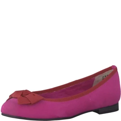 Image of MARCO TOZZI Women&#039;s 2 22195 42 Ballet Flat, Pink Red 2023, 5 UK