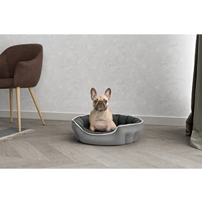 Image of Italian Bed Linen ENJOY Pet for Dogs and Cats, Light Grey/Dark Grey 59 x 53 cm