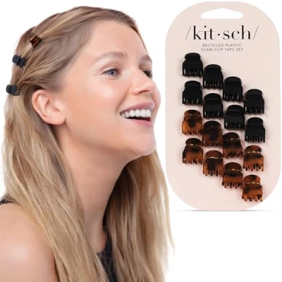 Image of Kitsch Recycled Plastic Mini Classic Claw Clips 16pc