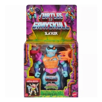 Image of Masters of the Universe Motu x TMNT: Turtles Grayskull Figurine Deluxe Sla&#039;ker 14 cm