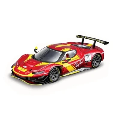 Image of HTLNUZD Bburago 2023 1/43 F E RRARI 296 GT3 Alloy Racing Rally Car Die Cast Luxury Vehicles Collectible Model