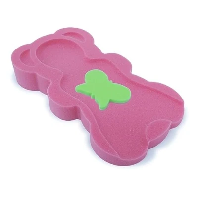 Image of Bathtub Sponge Mat Bath Support for Infant &amp; Baby MIDI Up to 6kg 60cm Tall (Pink)