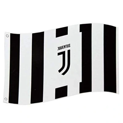 Image of Official JUVENTUS Large balck and white new crest flag 152cm x 91cm