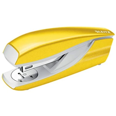 Image of Leitz Stapler, 30 Sheet Capacity, Ergonomic Metal Body, Includes Staples, WOW Range, 55021001 Yellow