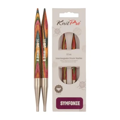 Image of KnitPro 8 mm Symfonie Interchangeable Normal Circular Needles, Multi Color