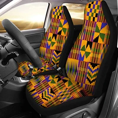 Image of SEANATIVE African Tribal Pattern Front Seat Covers 2 pc,Vehicle Protector Car Mat Covers, Universal Fit for Cars, Sedan, Truck, SUV, Van