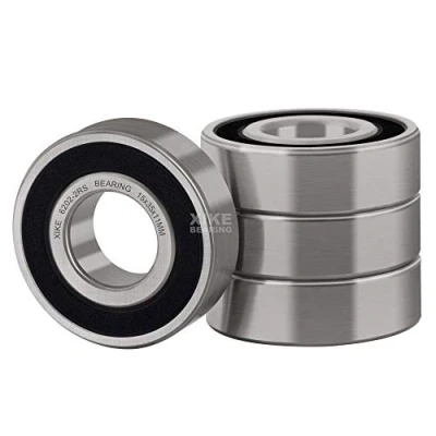 Image of XIKE 6202 2RS Sealed Ball Bearings 15x35x11mm, Chrome Steel｜Pre lubricated｜Double Rubber Seal｜6202RS Deep Groove Bearings, Pack of 4.