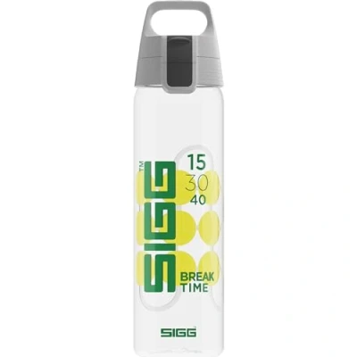 Image of Sigg Tritan Renew Transparent Water Bottle Total Clear ONE MyPlanet Tennis Suitable For Carbonated Beverages Dishwasher Safe With Fruit Strainer Leakproof &amp; Lightweight BPA Free 0.75L