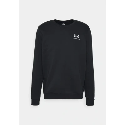 Image of Under Armour Essential CREW Sweatshirt, Men&#039;s, Size: Small, Black/white