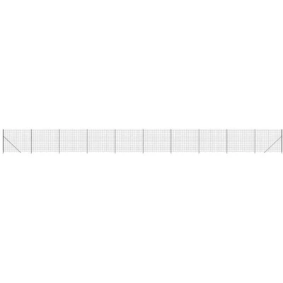 Image of vidaXL Wire Mesh Fence with Flange Anthracite 2x25 m