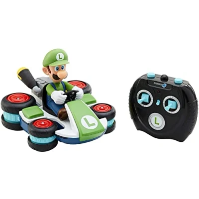 Image of Nintendo Mario Kart 8 Luigi Mini Anti Gravity RC Racer 2.4Ghz, with full function steering create 360 spins, whiles and drift! Up to 100 ft. Range For Kids ages 4+