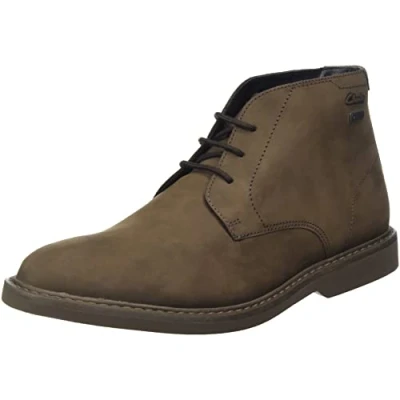 Image of Clarks Men&#039;s AtticusLTHiGTX Chukka Boat, Dark Brown Nub, 8 UK