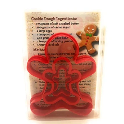 Image of Gingerbread Man Cookie Cutter Set of 3 Small Medium &amp; Large, Clay