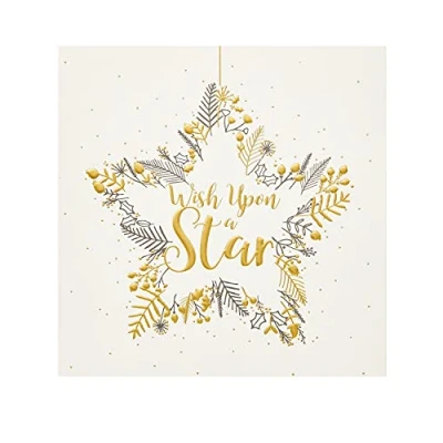 Image of Pack of 8 Wish Upon A Star RSPCA Charity Christmas Cards Xmas