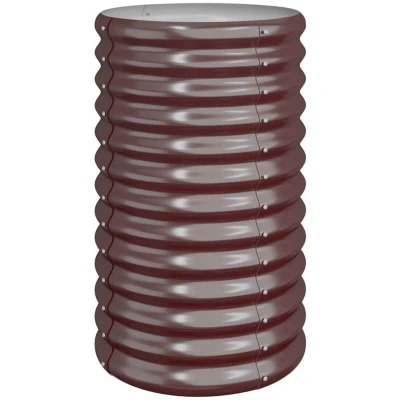 Image of vidaXL Garden Planter Powder coated Steel 40x40x68 cm Brown