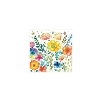 Image of 20 Napkins Flowers Modern Colourful Spring Meadow Table Decoration Paper with Motif Also for Decoupage and 33 x cm