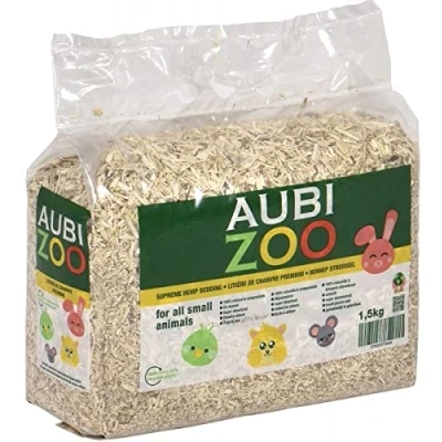 Image of AubiZoo Premium Hemp Bedding for Small Animals 1.5kg Hamster Guinea Pig Rabbit