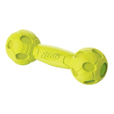 Image of Nerf Dog Squeak barbell: 7&quot;