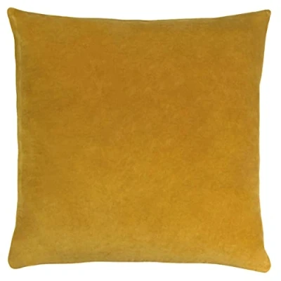 Image of furn. Solo Polyester Filled Cushion, Cotton, Ochre