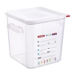 Image of Araven Squared Transparent Polypropylene Container with Lid 8Ltr