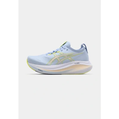 Image of Asics GEL Nimbus 27 Trail running shoes, Women&#039;s, Size: 9.5, Blue fade/pearl pink shoes