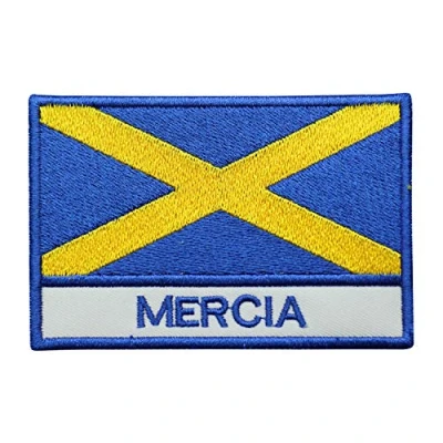 Image of MERCIA County Flag Logo Embroidered Iron on Patch Sew Badge Applique for Clothes