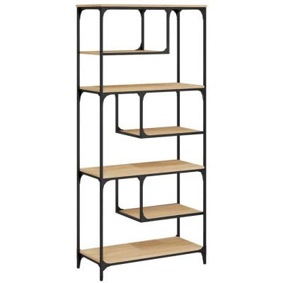 Image of vidaXL Bookcase Sonoma Oak 81x36x176 cm Engineered Wood