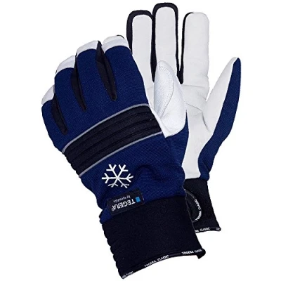 Image of Ejendals 297 11 Size &quot;Tegera 297&quot; Leather Glove Black/Blue/White