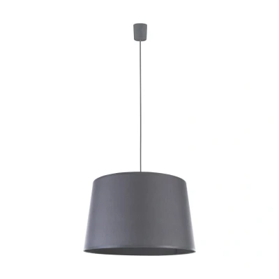 Image of Maja Cylindrical Pendant Ceiling Light Grey 1xE27