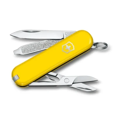Image of Victorinox, Classic SD, Swiss Army Pocket Knife, small, Multi Tool, Camping, 7 Functions, Blade, Nail file, Screwdriver 2.5 mm