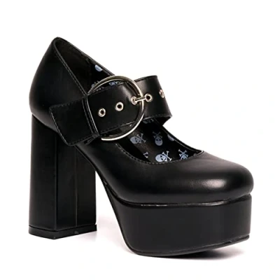 Image of LAMODA Womens Forget Me Court Shoe, Black Pu, 5 UK