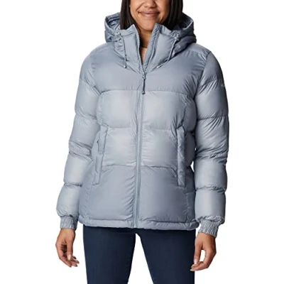 Image of Columbia Women&#039;s Pike Lake 2 Hooded Insulated Jacket, Puffer Tradewinds Grey, Size XS