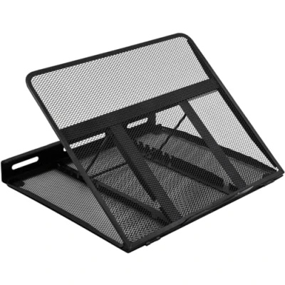 Image of Amazon Basics Ventilated Adjustable Ergonomic Laptop Stand, 33 x 28.7 18.5 cm, Black