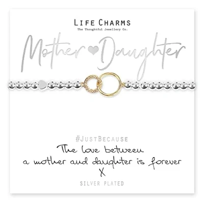 Image of Life Charms Women Jewellery Mother Daughter Love Bracelet Wristband Ladies Gift