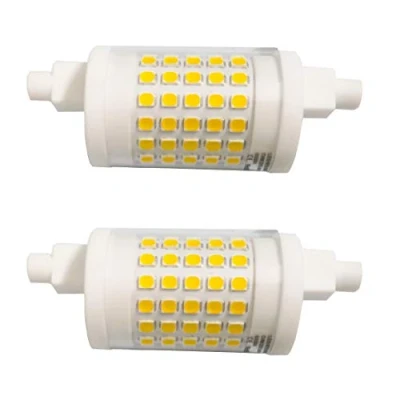 Image of YAKAiYAL 10W R7s LED Light Bulb 78MM Dimmable Cool White 6000K AC220 240V Double Ended Base J78 Linear Tube Ceramic Bulbs 360 Degree (Dimmable, 2 Pack)