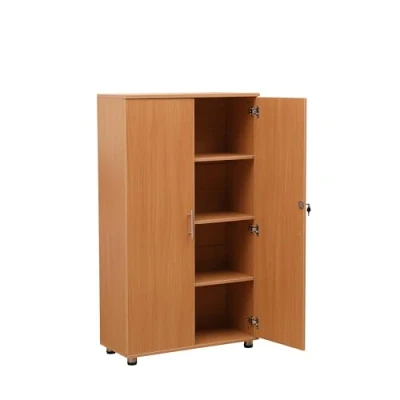Image of MMT Furniture Designs Ltd Office Storage Cupboard Bookcase Filing Cabinet Beech Lockable 2 Door