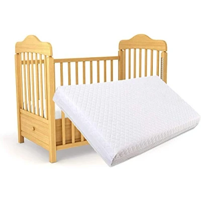 Image of ITRAT® Baby Travel Cot Mattress Quilted Cover Extra Thick Foam Fits Most Graco/M&amp;P Toddler Bed Cots Breathable &amp; Non Allergenic (95 x 65 5 cm)