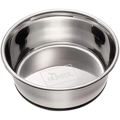 Image of HUNTER Stainless Steel Feeding Bowl for Dogs and Cats Non Slip Easy Care