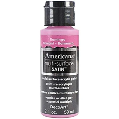 Image of DecoArt Acrylics Multi Purpose Paint, Flamingo Satin