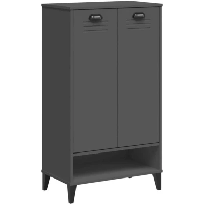 Image of vidaXL Shoe Cabinet VIKEN Anthracite Grey Engineered Wood