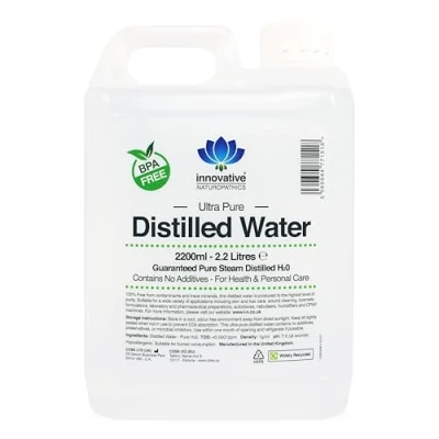 Image of Distilled Water 100% Pure Steam H2O 2200ml (1 x 2.2 Litres)