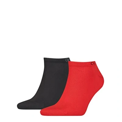 Image of Calvin Klein Men&#039;s Casual Liner Socks 2 Pack Sneaker, Red, 43/46