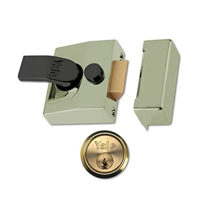 Image of YALE YAL85BLXPL B 85 BLX PB 40 Deadlocking Nightlatch Brass Finish High Security with Automatic Deadlock, Brasslux,