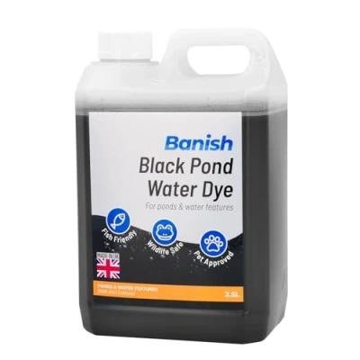 Image of Banish Black Pond Dye 2.5L Water Colour Algae Control Reduce Blanketweed Growth